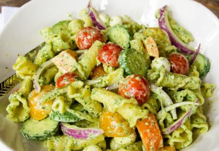Creamy Pesto Pasta Salad