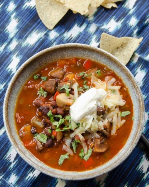 Black Bean Mushroom Chili