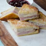 Monte Cristo Sandwich with raspberry jam.