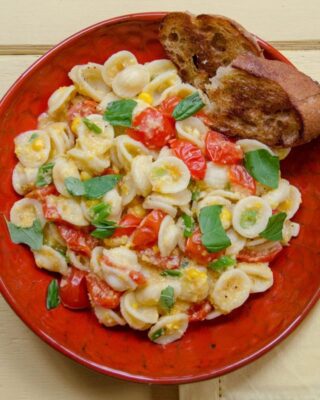 Creamy Corn and Tomato Orecchiette