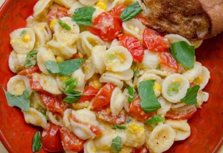 Creamy Corn and Tomato Orecchiette