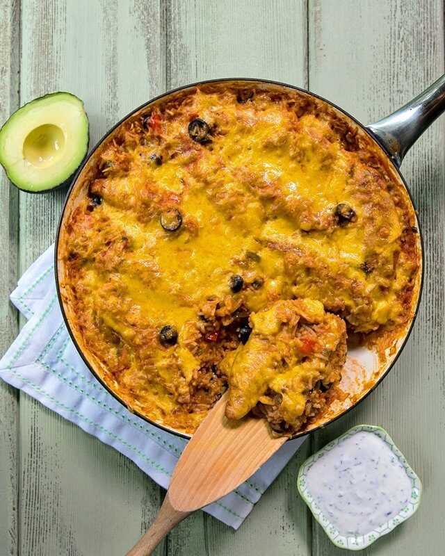 Skillet Chicken Enchilada Rice