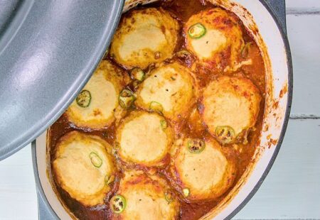 Chili con Carne with Cornbread Dumplings
