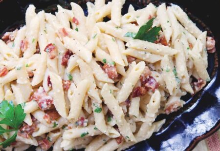Pressure Cooker Penne Carbonara