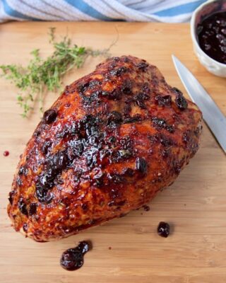 Air Fried Turkey Breast with Cherry Glaze