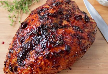 Air Fried Turkey Breast with Cherry Glaze