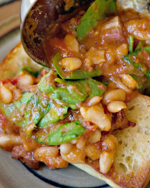 Tuscan Bean Soup with Tomatoes and Spinach