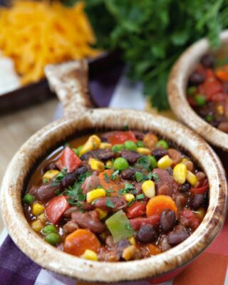 Three Bean Vegetarian Chili