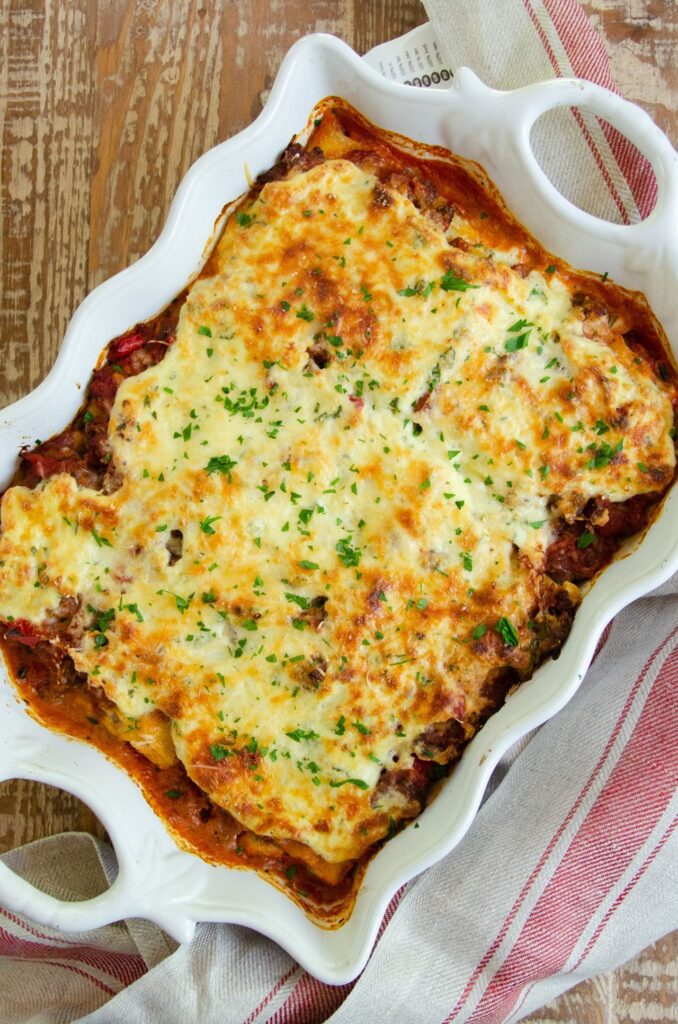 Lasagna Roll Ups after baking.