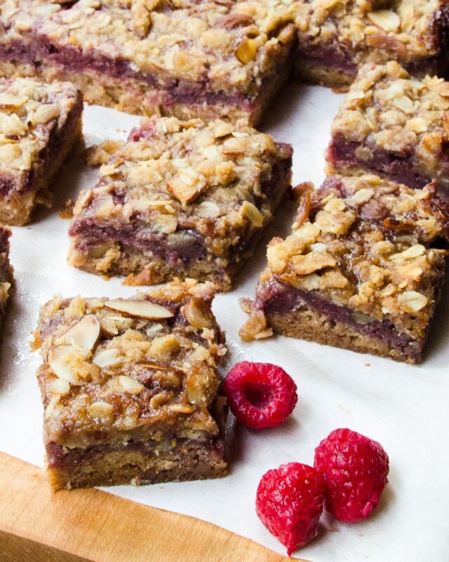Raspberry Almond Fruit Squares