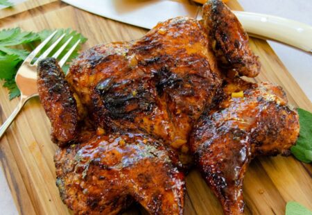 Orange Spiced Grilled Spatchcocked Chicken
