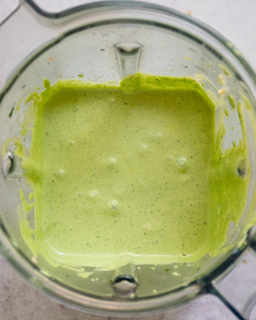 Green Goddess Dressing in a blender.
