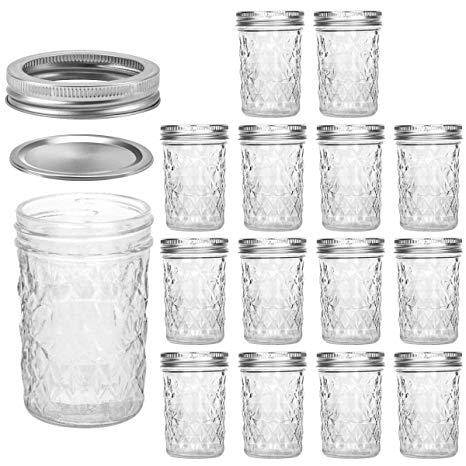 8-ounce Jam and Jelly Jars with Lids