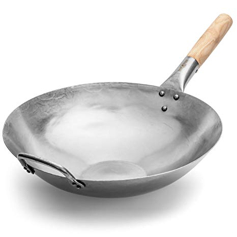 Flat Bottomed Carbon Steel Wok