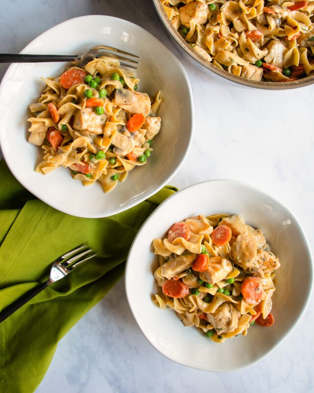 Creamy Tarragon Chicken with Egg Noodles