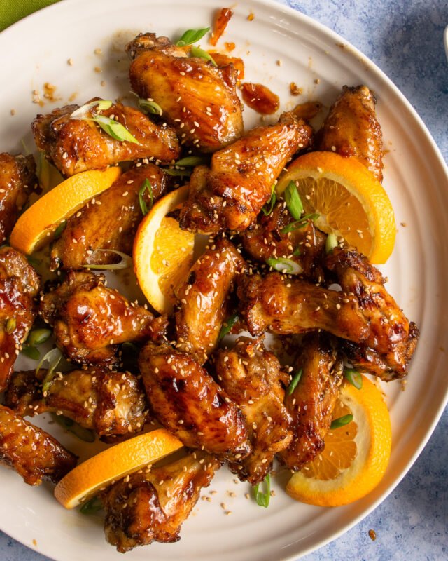 Air Fryer Orange Sesame Chicken Wings