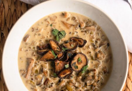 Cream of Mushroom and Wild Rice Soup