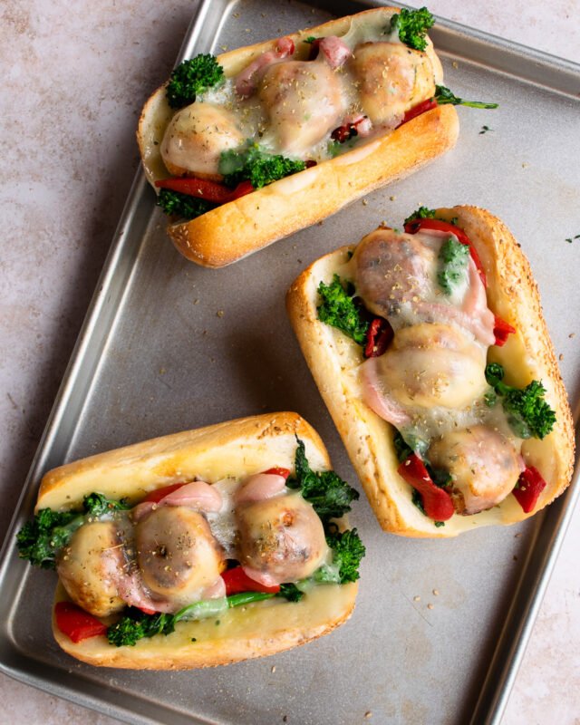 Italian Chicken Meatball Grinders