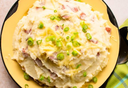 Cheddar Garlic Smashed Potatoes