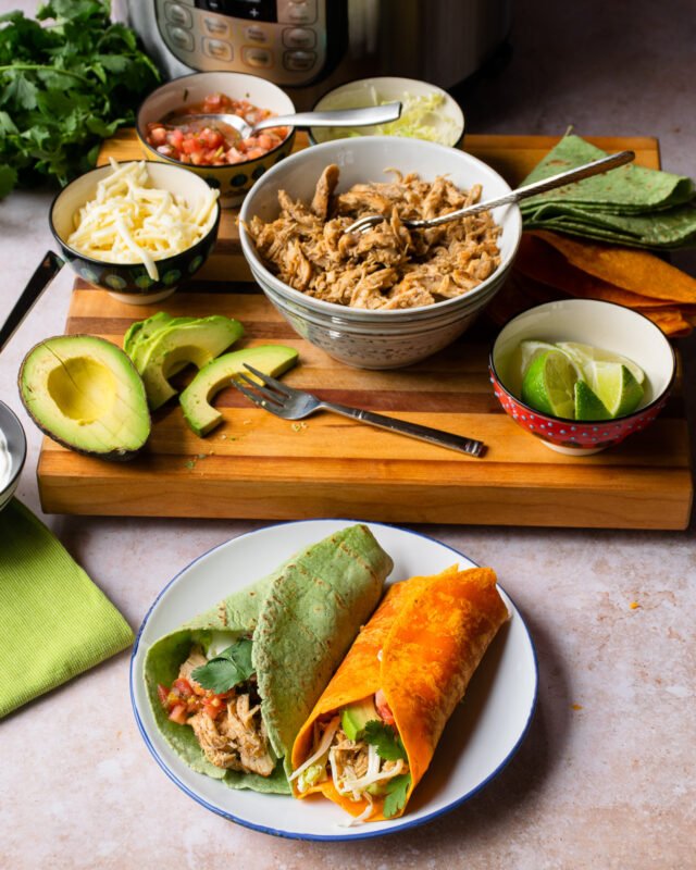 Instant Chili Lime Chicken Tacos