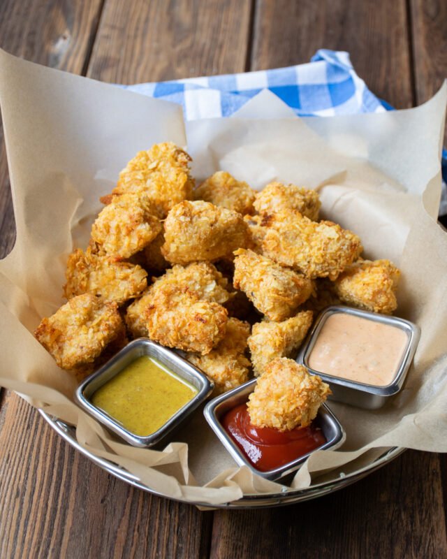 Air Fryer Chip Crusted Chicken Nuggets 