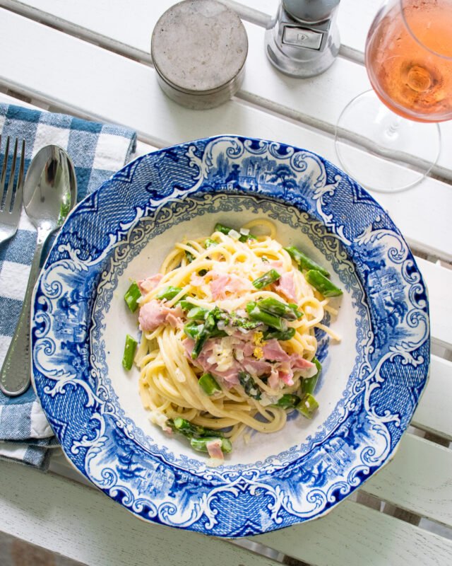 Creamy Ham and Asparagus Pasta