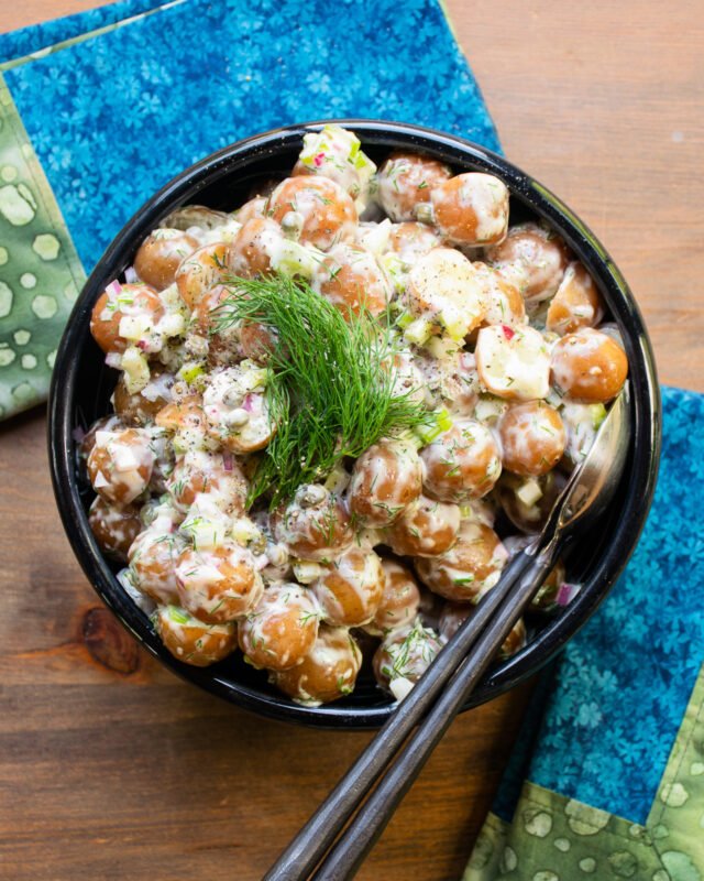 Instant Potato Salad with Lemon Mayo
