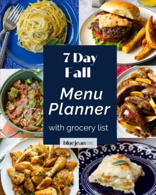 7-Day Menu Planner: Fall Menu