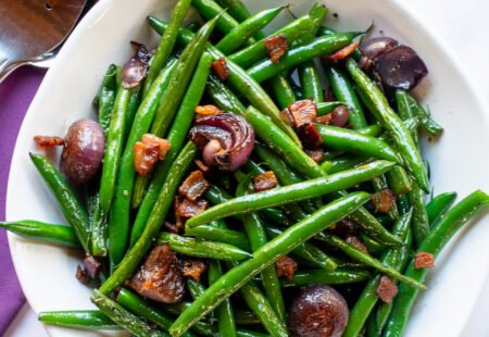 Green Beans, Pearl Onions and Bacon