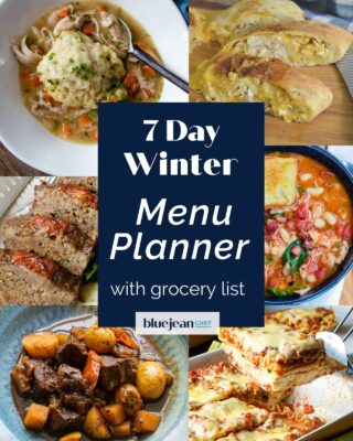 7 Day Menu Planner: Winter Menu