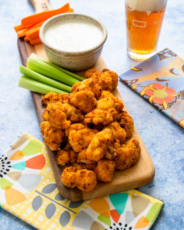 Air Fried Buffalo Cauliflower