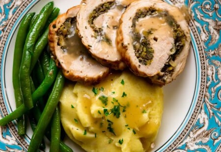 Turkey Roulade with Leeks, Mushrooms and Marsala