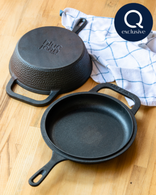 Blue Jean Chef® 3-Quart Hammered Cast Iron Combo Cooker