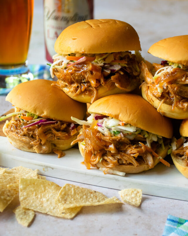 Slow Cooker BBQ Chicken Sliders