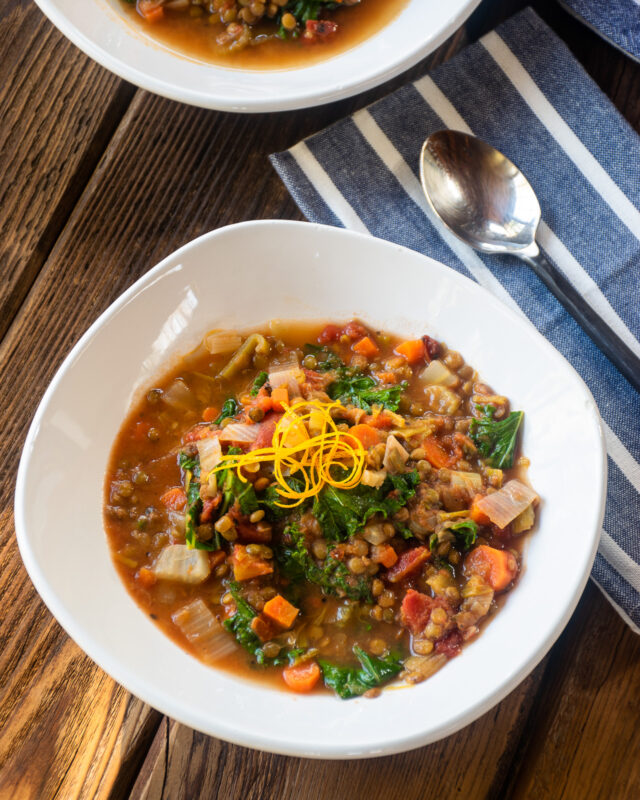 Lentil Soup with Tomatoes and Fennel