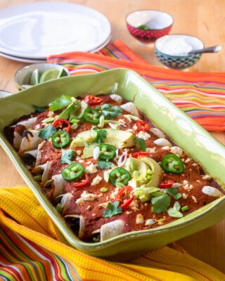 Black Bean and Corn Enchiladas